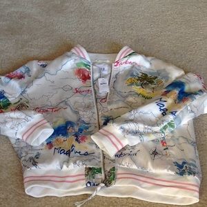 GAP satin bomber NWT